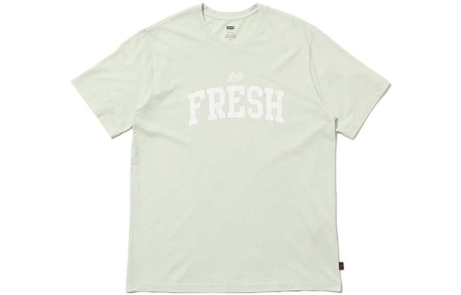 Levis T Shirts Men's Green Crew Neck Moderate Straight Fit