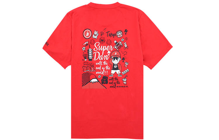 YONEX T Shirts Men's Fresh Red Crew Neck Moderate Straight Fit