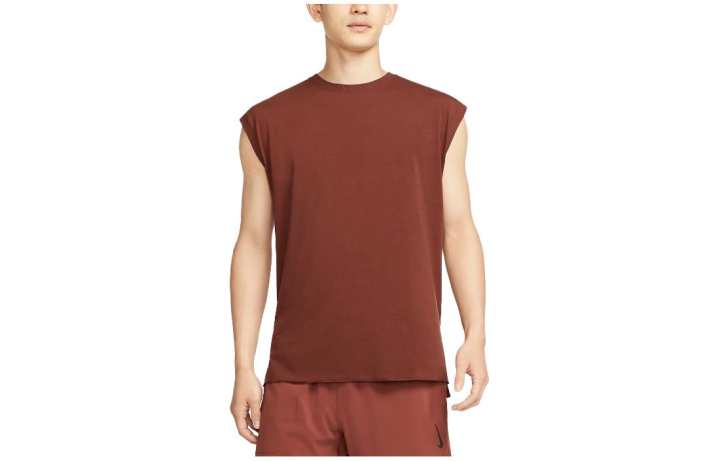 Nike Nike T Shirts Men's Brown Crew Neck Moderate Straight Fit