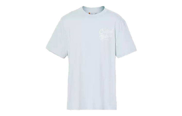 Timberland T Shirts Unisex Blue Crew Neck Moderate Straight Fit