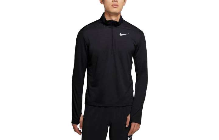 Nike Nike T Shirts Men's Black Stand Collar Moderate Straight Fit