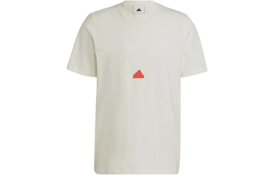 Adidas Adidas T Shirts Men's White Crew Neck Moderate Straight Fit