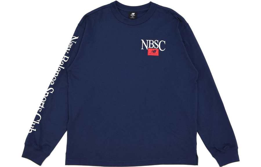New Balance New Balance NBSC T Shirts Men's Blue Crew Neck Moderate Straight Fit