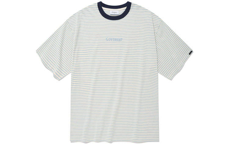 COVERNAT T Shirts Unisex Blue Crew Neck Moderate Straight Fit