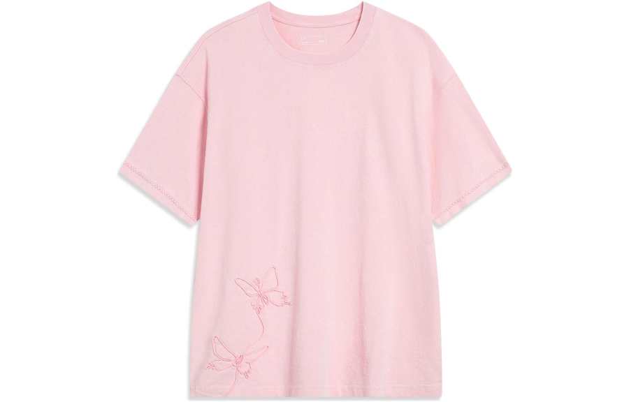 Li-Ning Li Ning Sports Life Collection T Shirt Unisex New Coral Powder