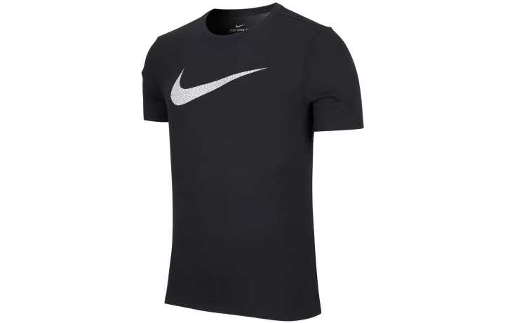 Nike Nike T Shirts Men's Black Crew Neck Moderate Straight Fit