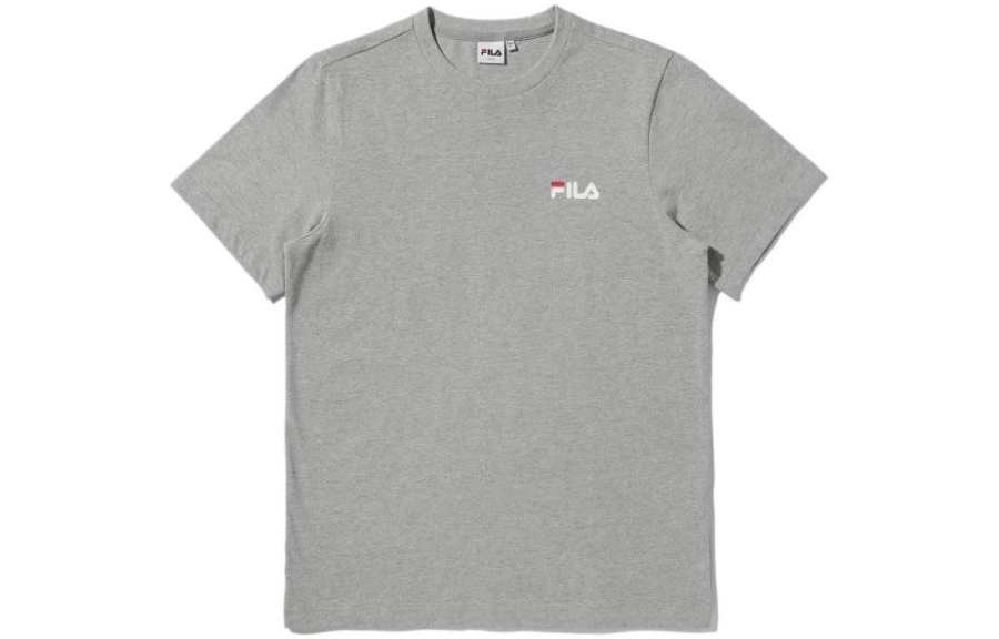 FILA T Shirt Korean Style Unisex Gray