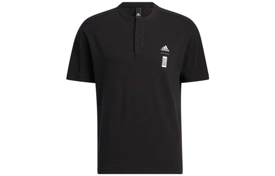 Adidas Adidas T Shirts Men's Black Crew Neck Moderate Straight Fit