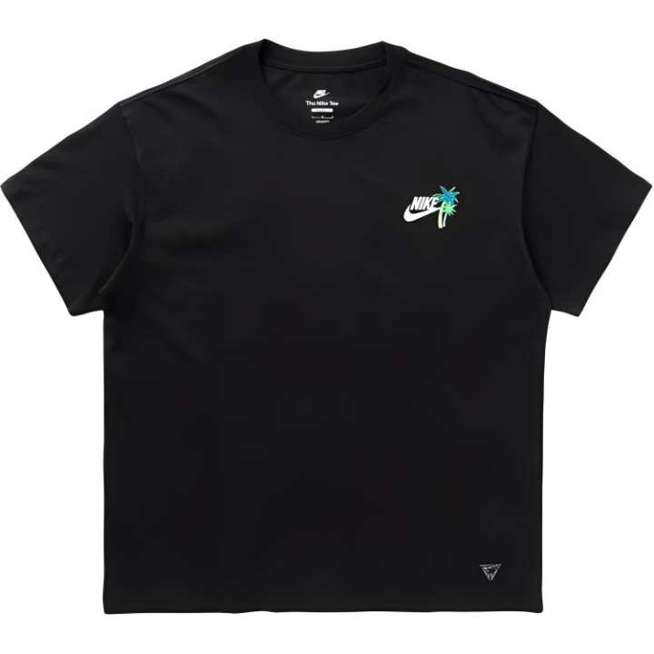 Nike Nike T Shirts Men's Black Crew Neck Moderate Straight Fit