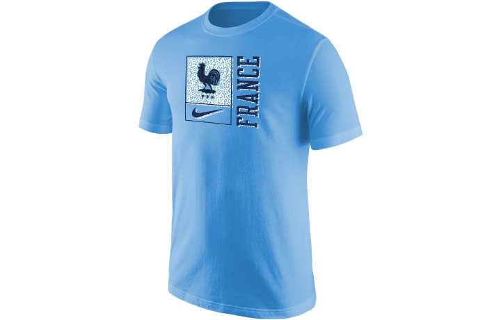 Nike Nike T Shirts Men's Sky Blue Crew Neck Moderate Straight Fit