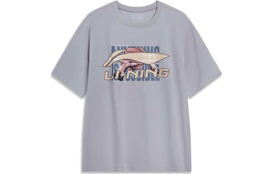 Li-Ning Li Ning Sports Fashion Collection T Shirt Men's Gray