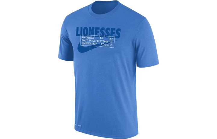 Nike Nike T Shirts Men's Blue Crew Neck Moderate Straight Fit
