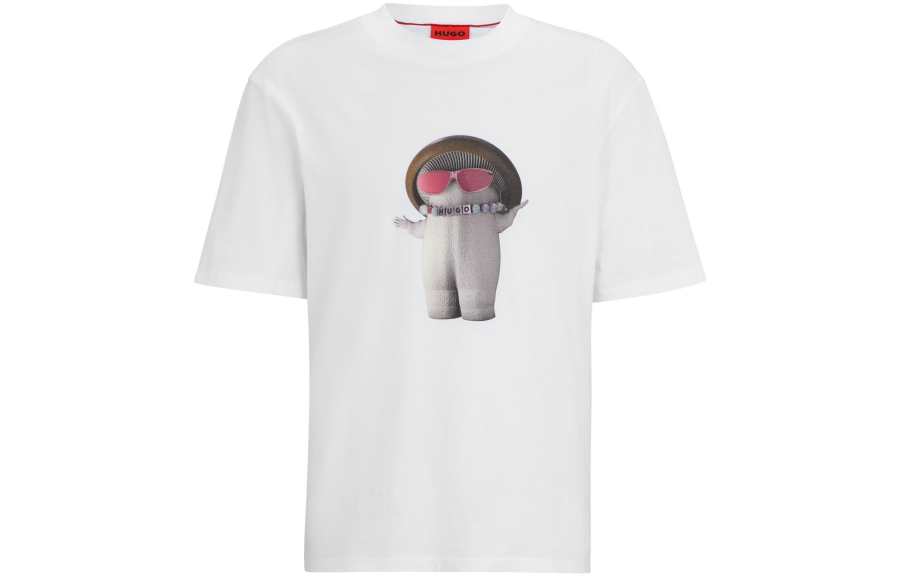 HUGO BOSS 【Best of: PromotionsPrevious Season】mushroom-print cotton T-shirt