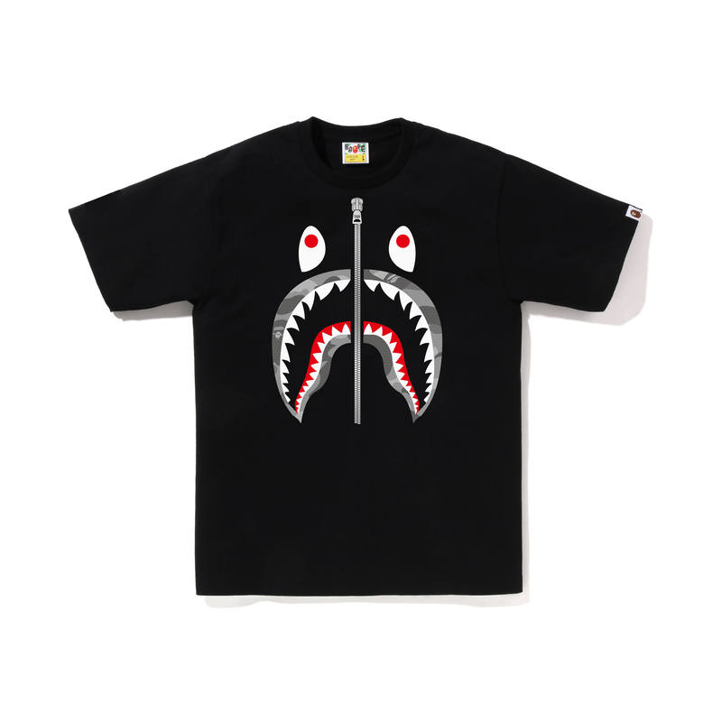 A BATHING APE Bape Color Camo Shark Tee