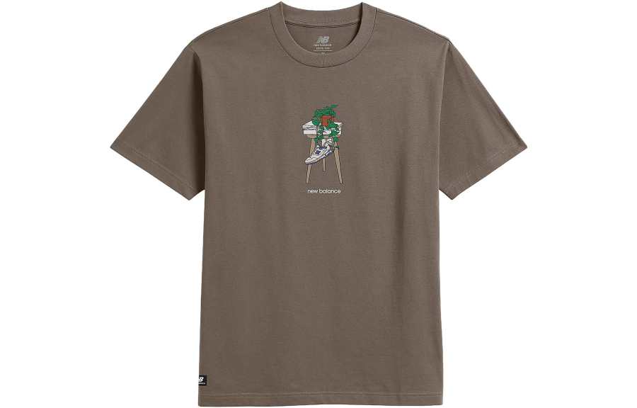 New Balance New Balance Houseplant T Shirts Men's Brown Crew Neck Moderate Other