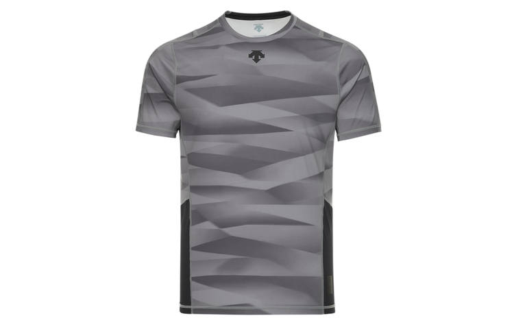 DESCENTE Training T Shirts Men's Crew Neck Moderate Straight Fit