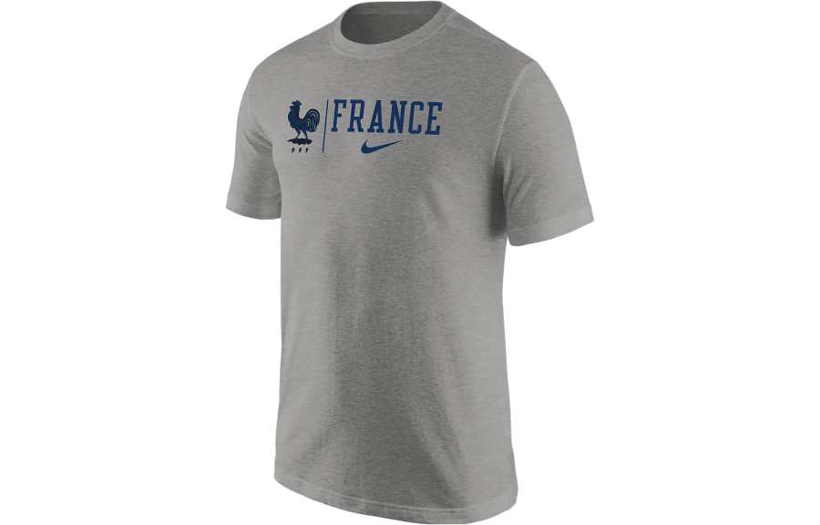 Nike Nike T Shirts Men's Gray Crew Neck Moderate Straight Fit