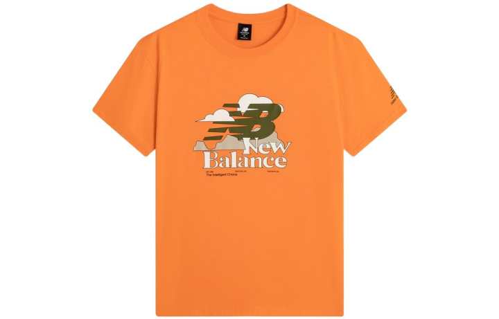 New Balance New Balance Men's Logo Print Crewneck Tee Orange