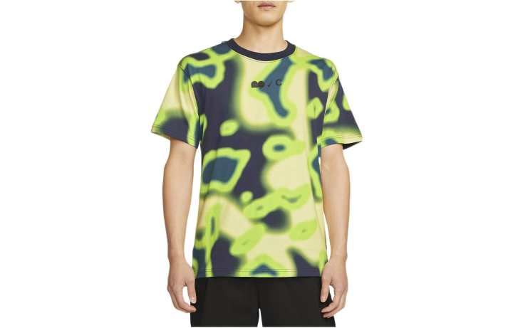 Nike Nike T Shirts Men's Green Crew Neck Moderate Straight Fit