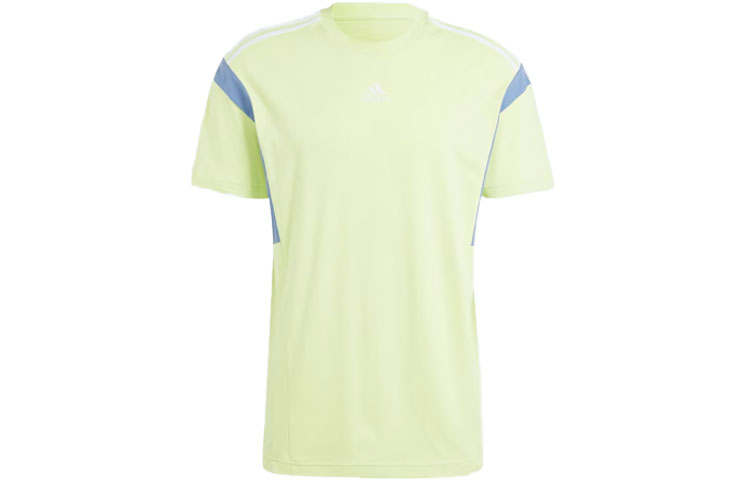 Adidas Adidas T Shirts Men's Lime Green Crew Neck Moderate Straight Fit