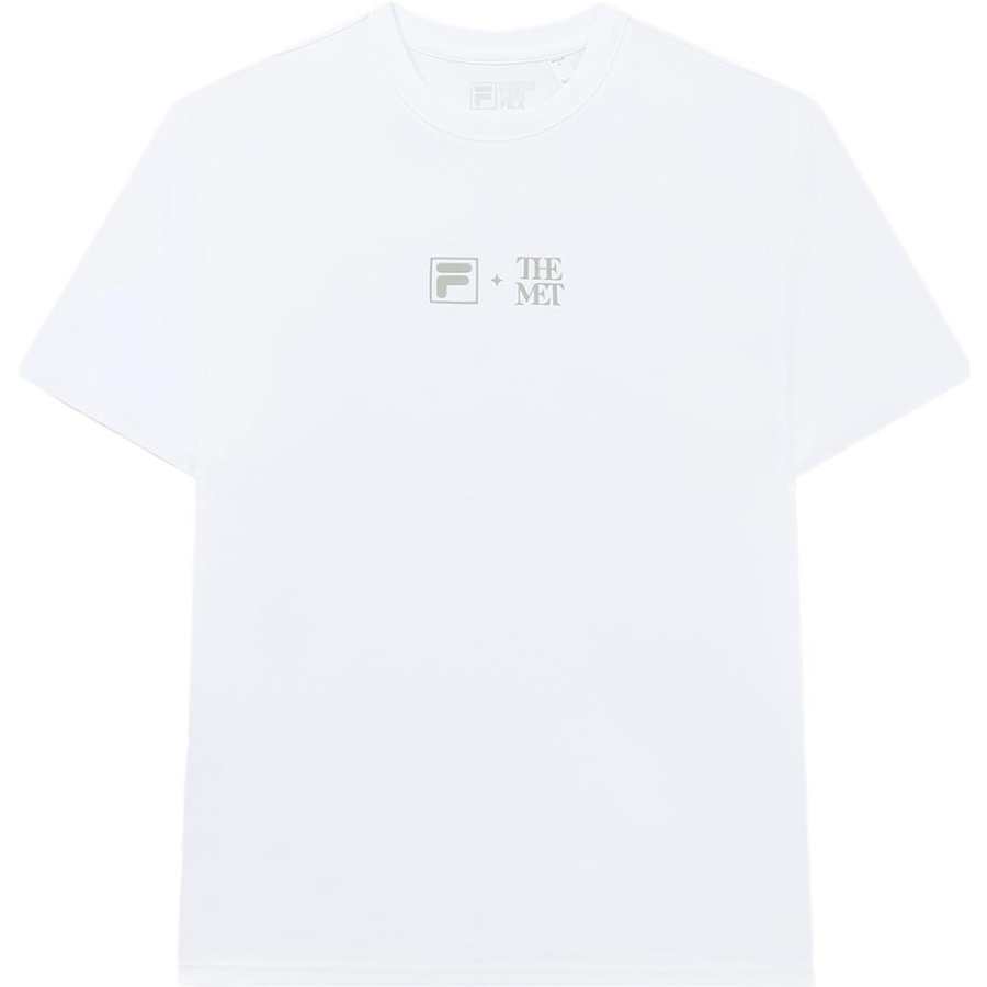 FILA T Shirts Men's White Crew Neck Moderate Straight Fit