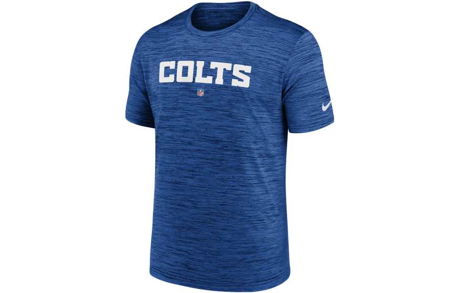 Nike Nike Dri Fit T Shirts Men's Blue Crew Neck Moderate Straight Fit