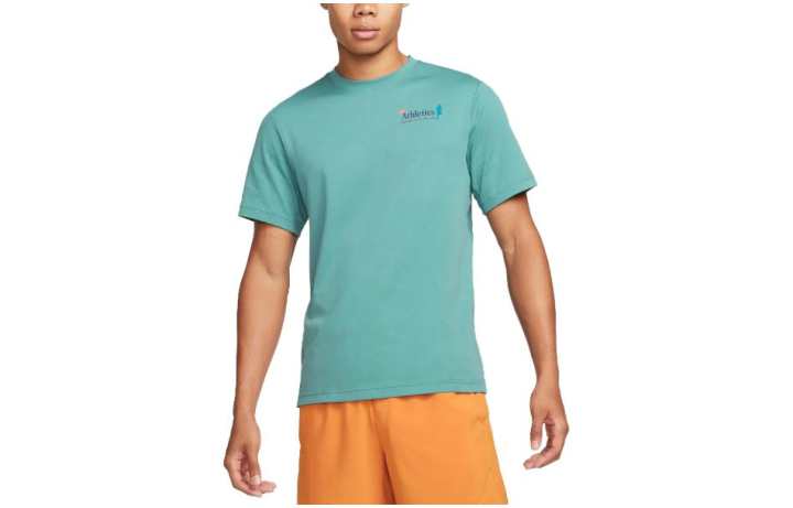 Nike Nike T Shirts Men's Blue Crew Neck Moderate Straight Fit