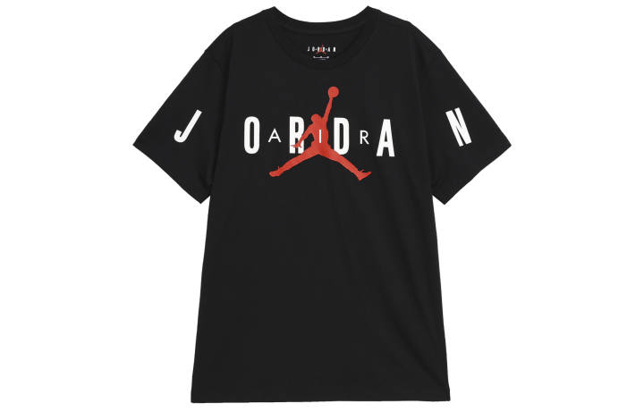 Jordan Jordan T Shirts Men's Black Crew Neck Moderate Straight Fit
