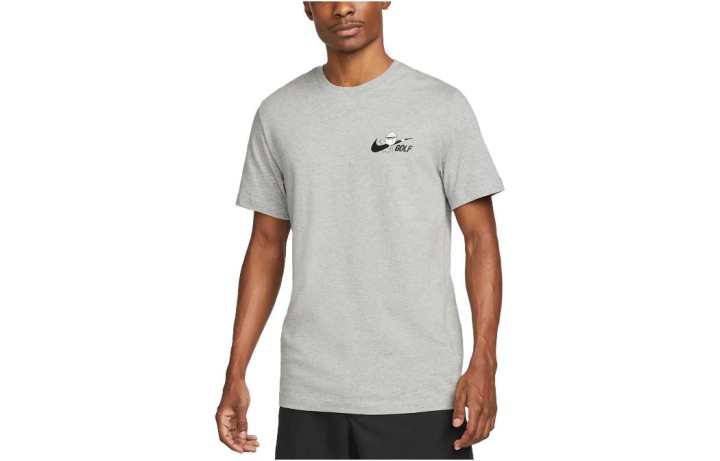 Nike Nike T Shirts Men's Light Gray Crew Neck Moderate Straight Fit