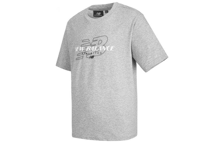 New Balance New Balance T Shirts Unisex Medium Gray Crew Neck Moderate Straight Fit