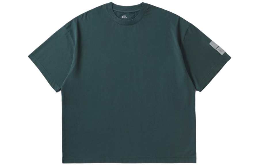 MADNESS T Shirts Men's Gray Green Crew Neck Moderate Straight Fit