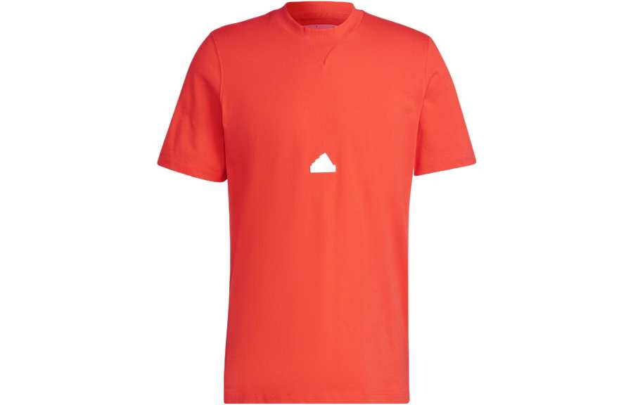 Adidas Adidas T Shirts Men's Red Crew Neck Moderate Straight Fit