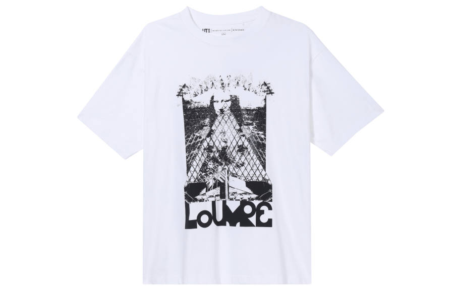 UNIQLO UNIQLO/X T Shirts Unisex White Crew Neck Moderate Straight Fit