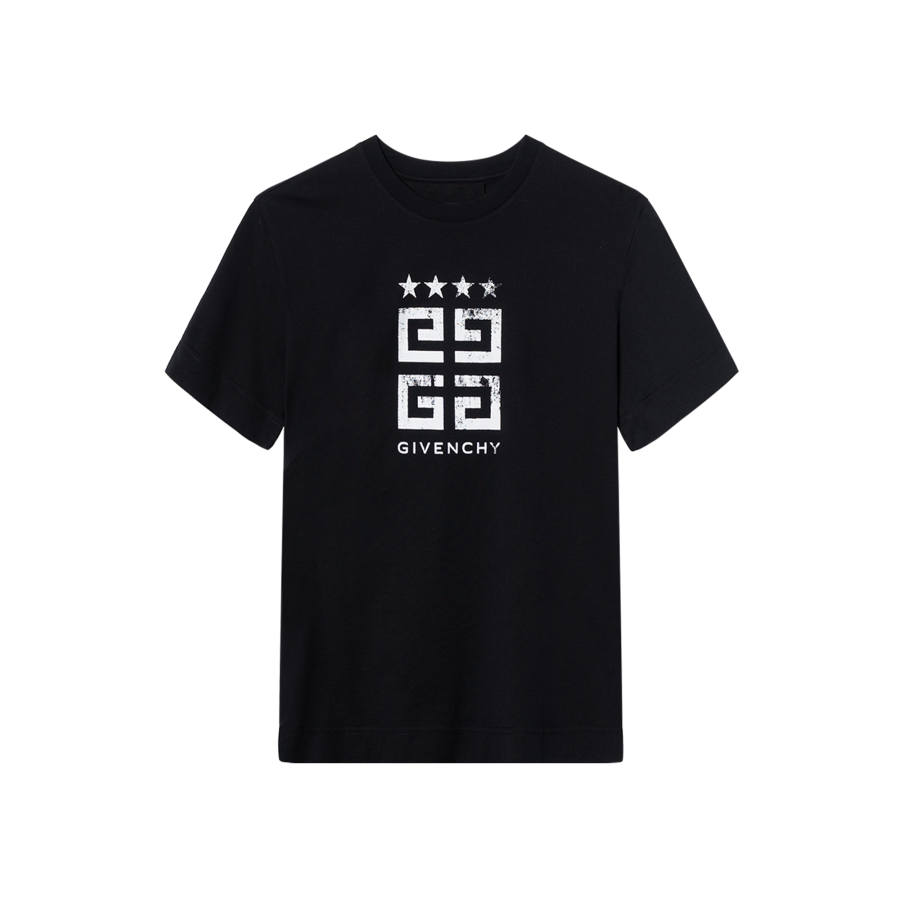 Givenchy Givenchy Slim Fit Logo Star T-Shirt Black/White