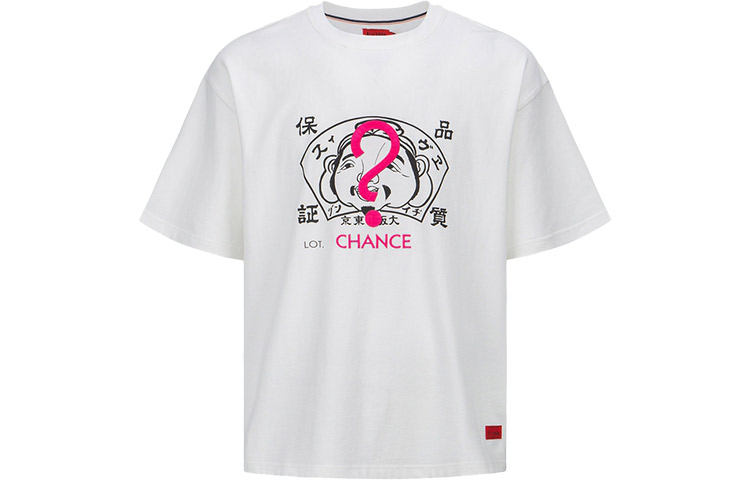 EVISU T Shirts Men's White Crew Neck Moderate Other