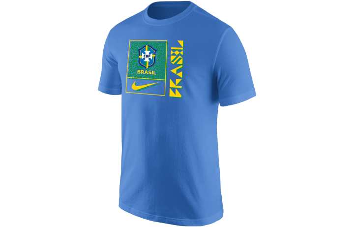 Nike Nike T Shirts Men's Blue Crew Neck Moderate Straight Fit