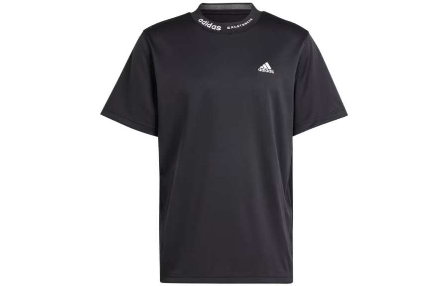 Adidas Adidas T Shirts Men's Black Crew Neck Moderate Straight Fit
