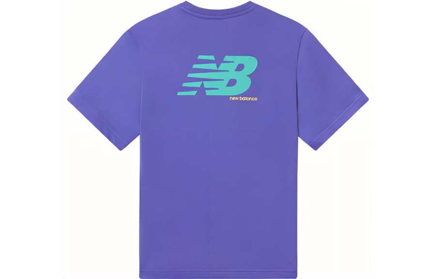 New Balance New Balance T Shirts Unisex Purple Crew Neck Moderate Straight Fit
