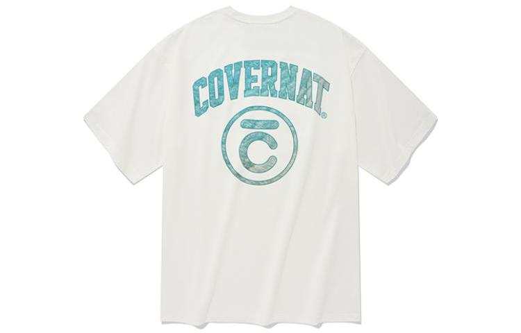 COVERNAT T Shirts Unisex White Crew Neck Moderate Straight Fit