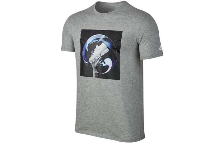 Nike Nike T Shirts Men's Gray Crew Neck Moderate Straight Fit