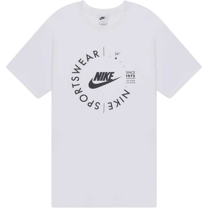 Nike Nike T Shirts Men's White Crew Neck Moderate Straight Fit