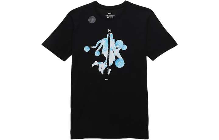 Nike Nike T Shirts Men's Black Crew Neck Moderate Straight Fit