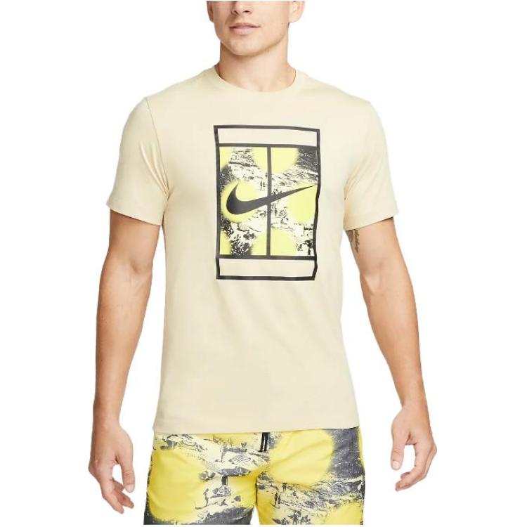 Nike Nike T Shirts Men's Champagne Crew Neck Moderate Straight Fit