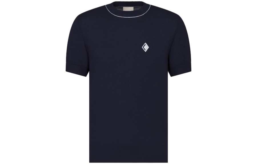 DIOR DIOR T Shirts Men's Blue Crew Neck