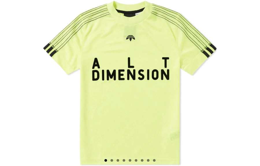 Adidas Originals T Shirts Men's Sun Yellow Crew Neck Moderate Straight Fit