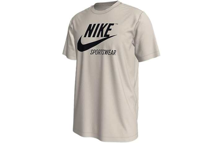 Nike Nike T Shirts Men's Gray White Crew Neck Moderate