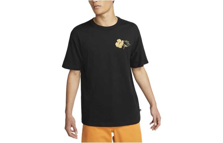Nike Nike T Shirts Men's Black Crew Neck Moderate Straight Fit
