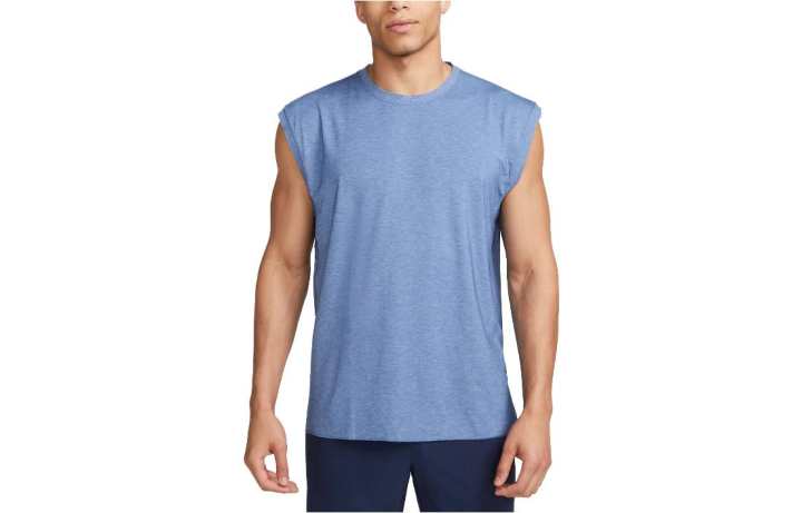 Nike Nike T Shirts Men's Dark Sky Blue Crew Neck Moderate Straight Fit