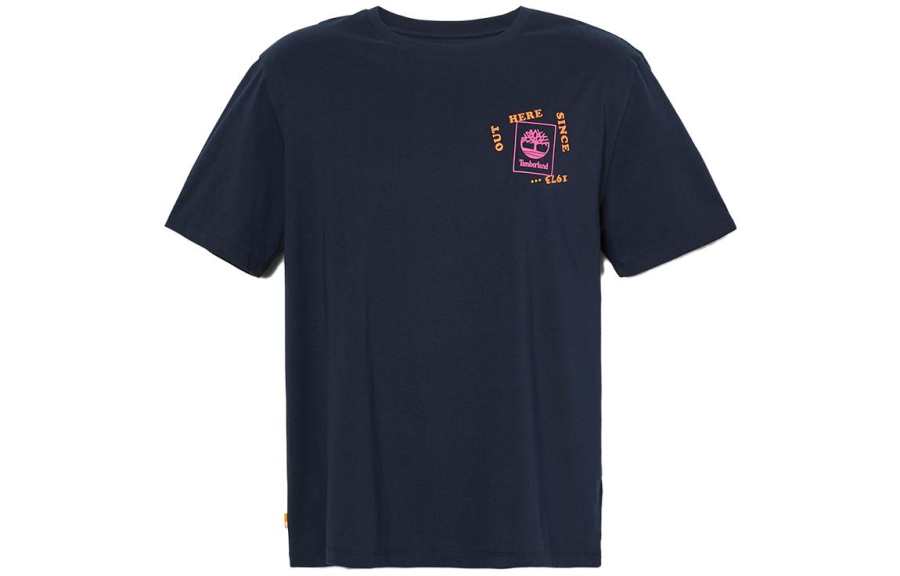 Timberland T Shirts Men's Dark Sapphire Crew Neck Moderate Straight Fit