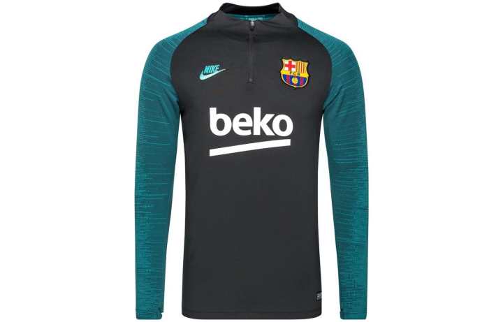 Nike Nike T Shirts Men's Black Cyan Moderate Straight Fit